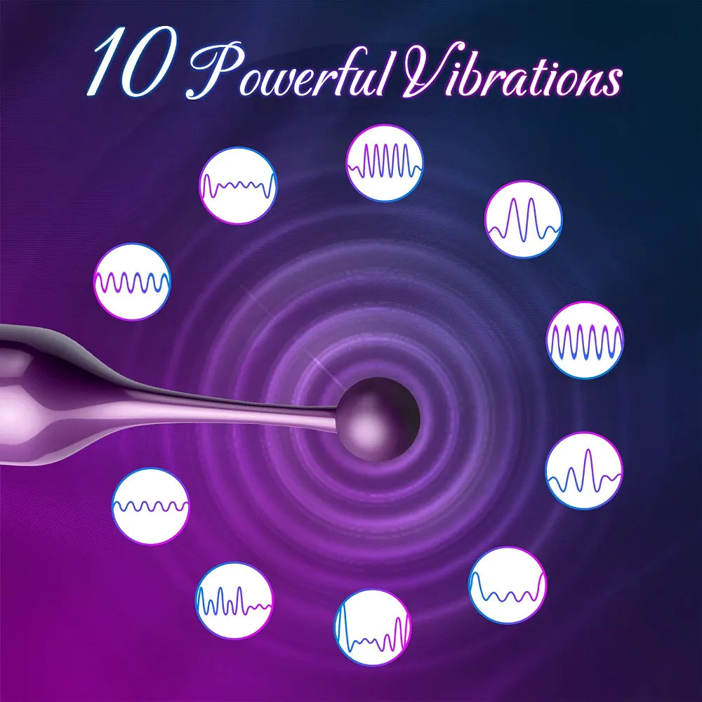 Rechargeable 10-Speed Precision Clitoral and Nipple Stimulator - Quiet Mini Bullet Vibrator