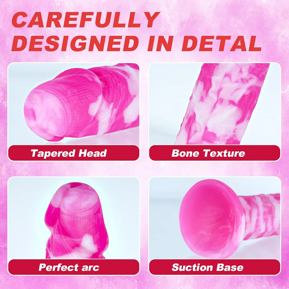 12-Inch Realistic Silicone Fantasy Dildo with Suction Cup - Extra Large and Thick