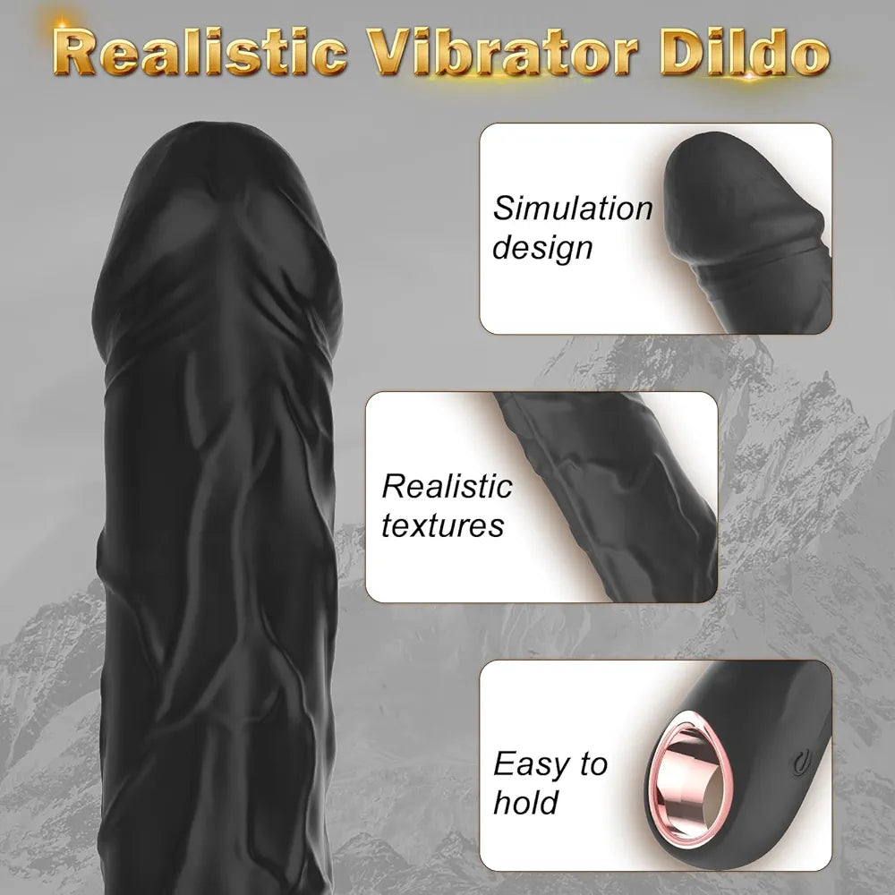 10-Mode Realistic Silicone G-Spot and Clitoral Vibrator for Targeted Stimulation