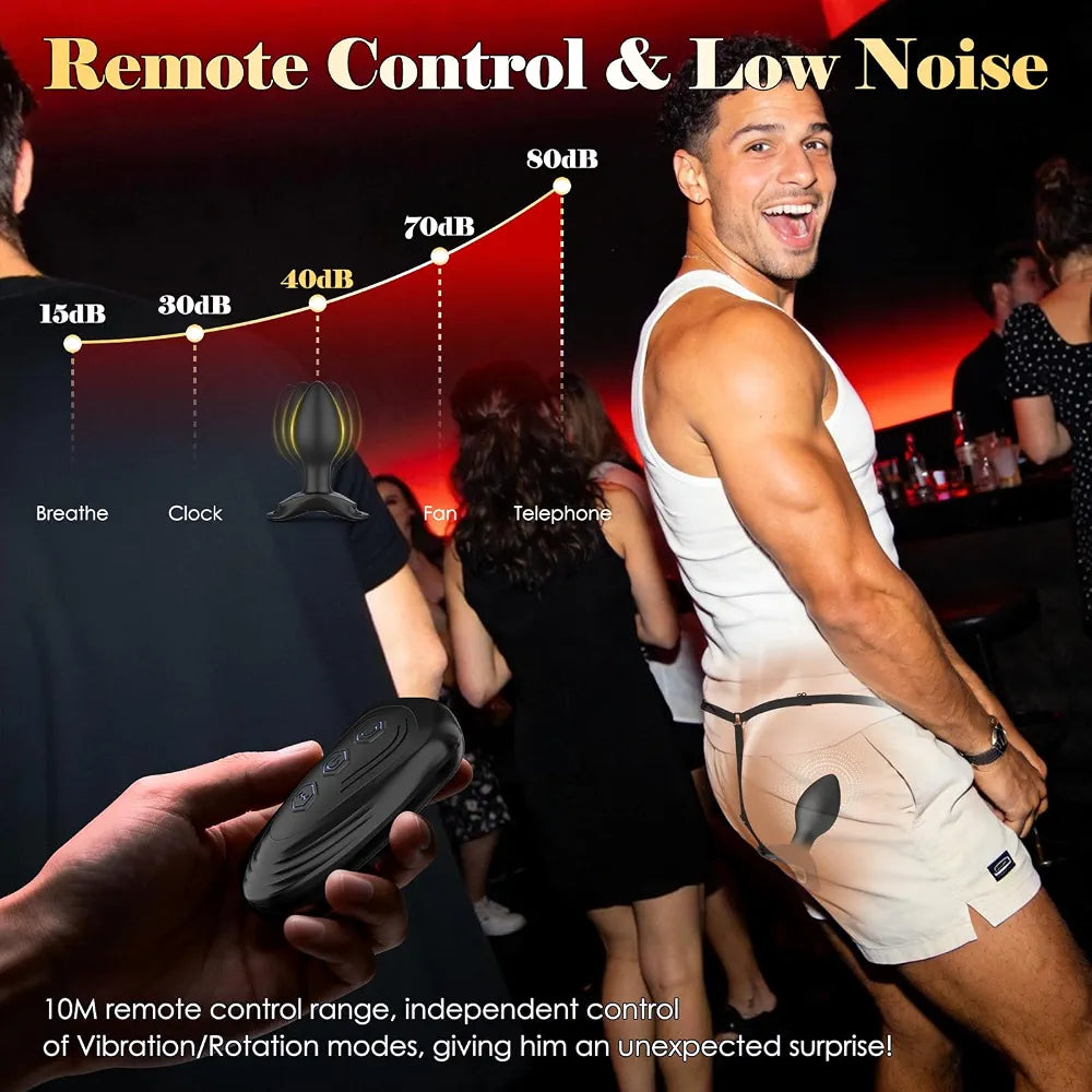 Rumpo Remote-Controlled Rotating Prostate Massager and Vibrating Anal Plug