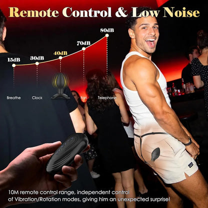 Rumpo Remote-Controlled Rotating Prostate Massager and Vibrating Anal Plug