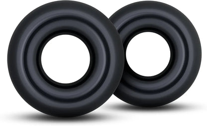 Eden Premium Silicone Cock Ring Set - 2 Pack Adjustable Stretchy Erection Rings for Enhanced Performance