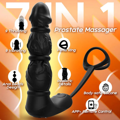 Advanced 7-in-1 App-Controlled Prostate Massager and Anal Vibrator with Remote