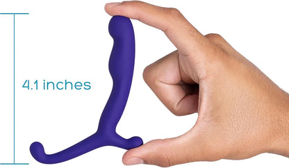plusOne 4-Inch Ergonomic Silicone Prostate Massager with External Control Arm