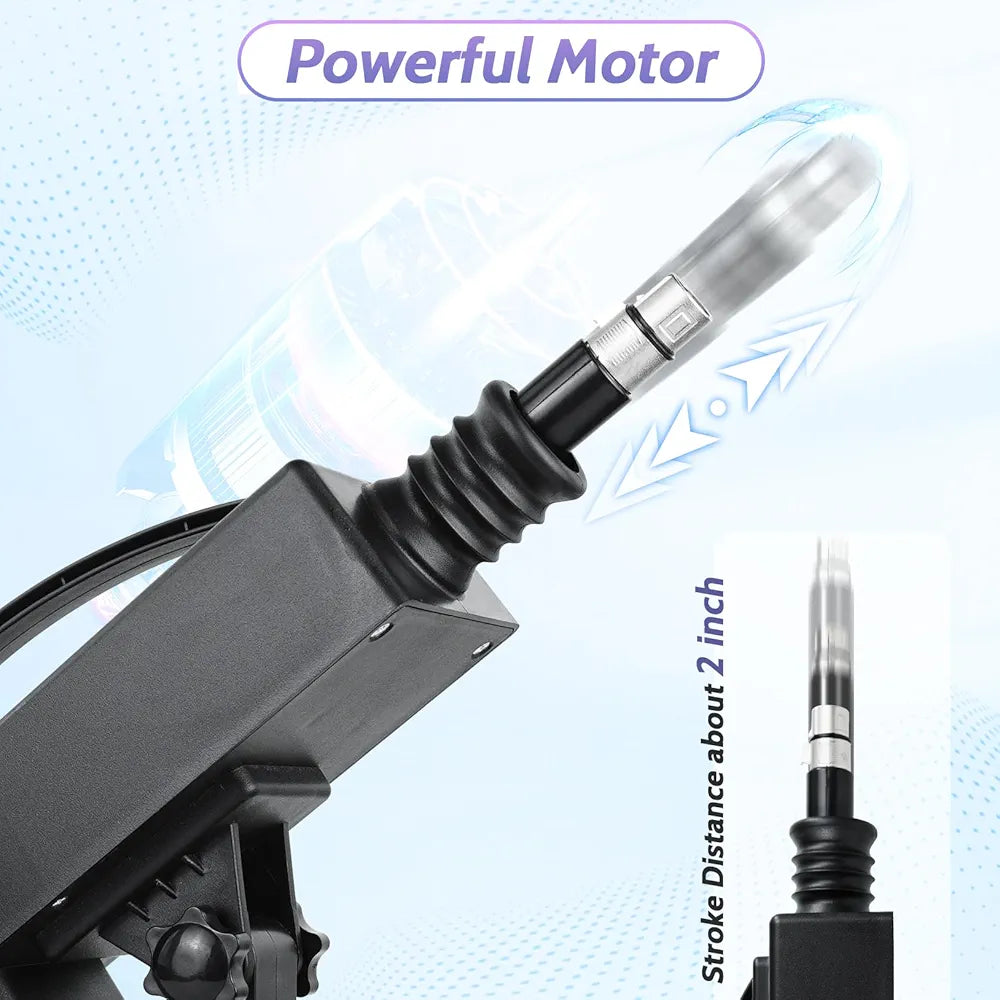 Automatic Thrusting Sex Machine with Suction Cup Adapter and 3XLR Connector for Couples