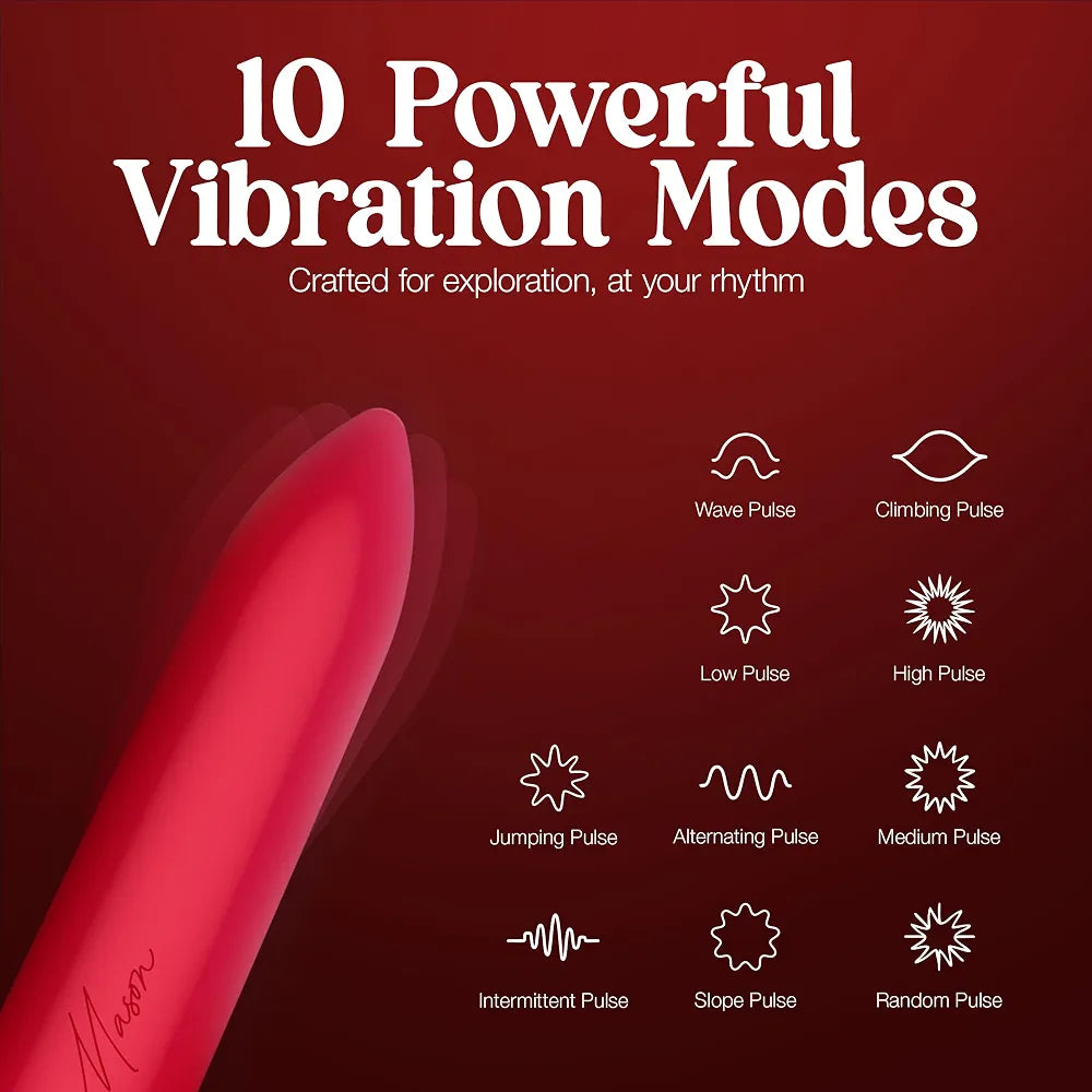 Premium Mini Bullet Vibrator - 10 Vibration Modes, Waterproof, USB Rechargeable Clitoral Stimulator for Intimate Wellness