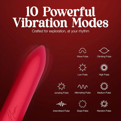 Premium Mini Bullet Vibrator - 10 Vibration Modes, Waterproof, USB Rechargeable Clitoral Stimulator for Intimate Wellness