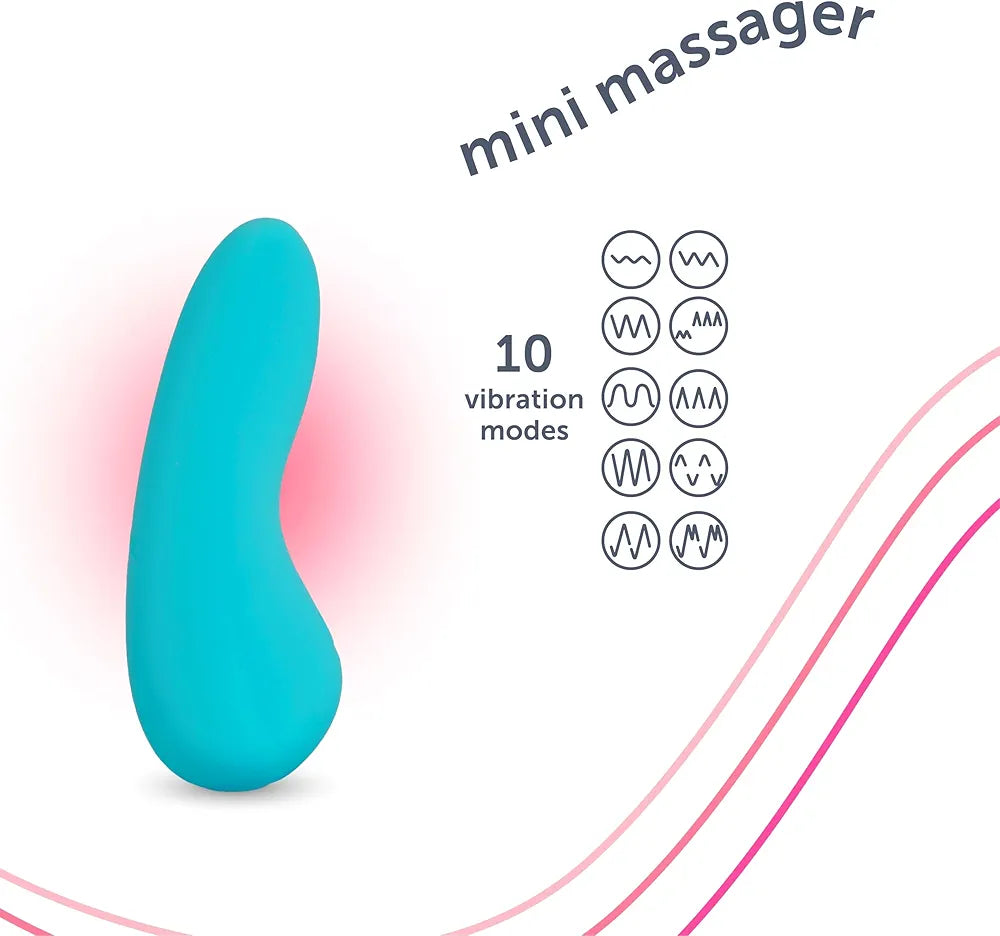 Premium Waterproof Silicone Mini Personal Massager - 10 Vibration Modes, USB Rechargeable