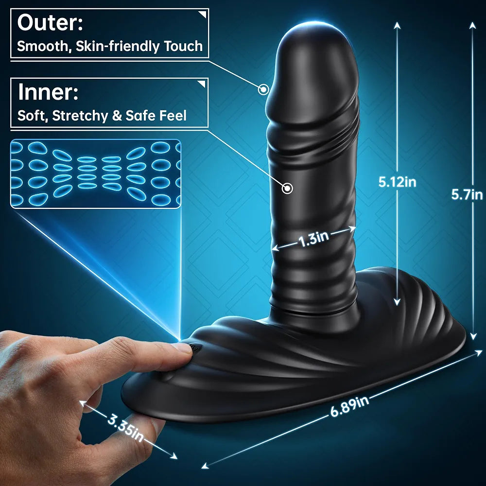 BEISAR Smart App-Controlled Prostate Massager and Thrusting Anal Vibrator with 9 Vibration Modes