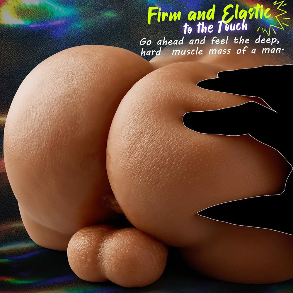 10LB Realistic Male Masturbator with Vibrating Anal Channel and HIPS Anus