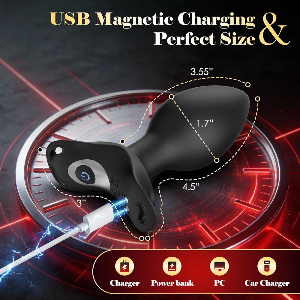Rumpo Remote-Controlled Rotating Prostate Massager and Vibrating Anal Plug