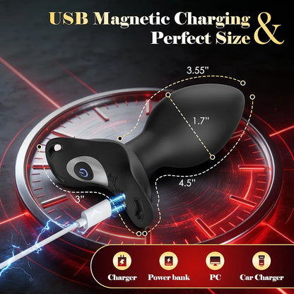 Rumpo Remote-Controlled Rotating Prostate Massager and Vibrating Anal Plug