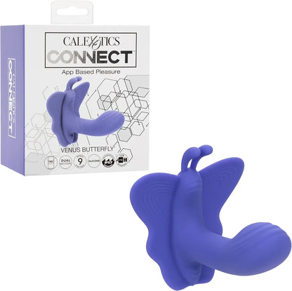 CalExotics Connect Venus Butterfly Wearable App-Controlled Vibrator with 9 Vibration Modes and Waterproof Silicone