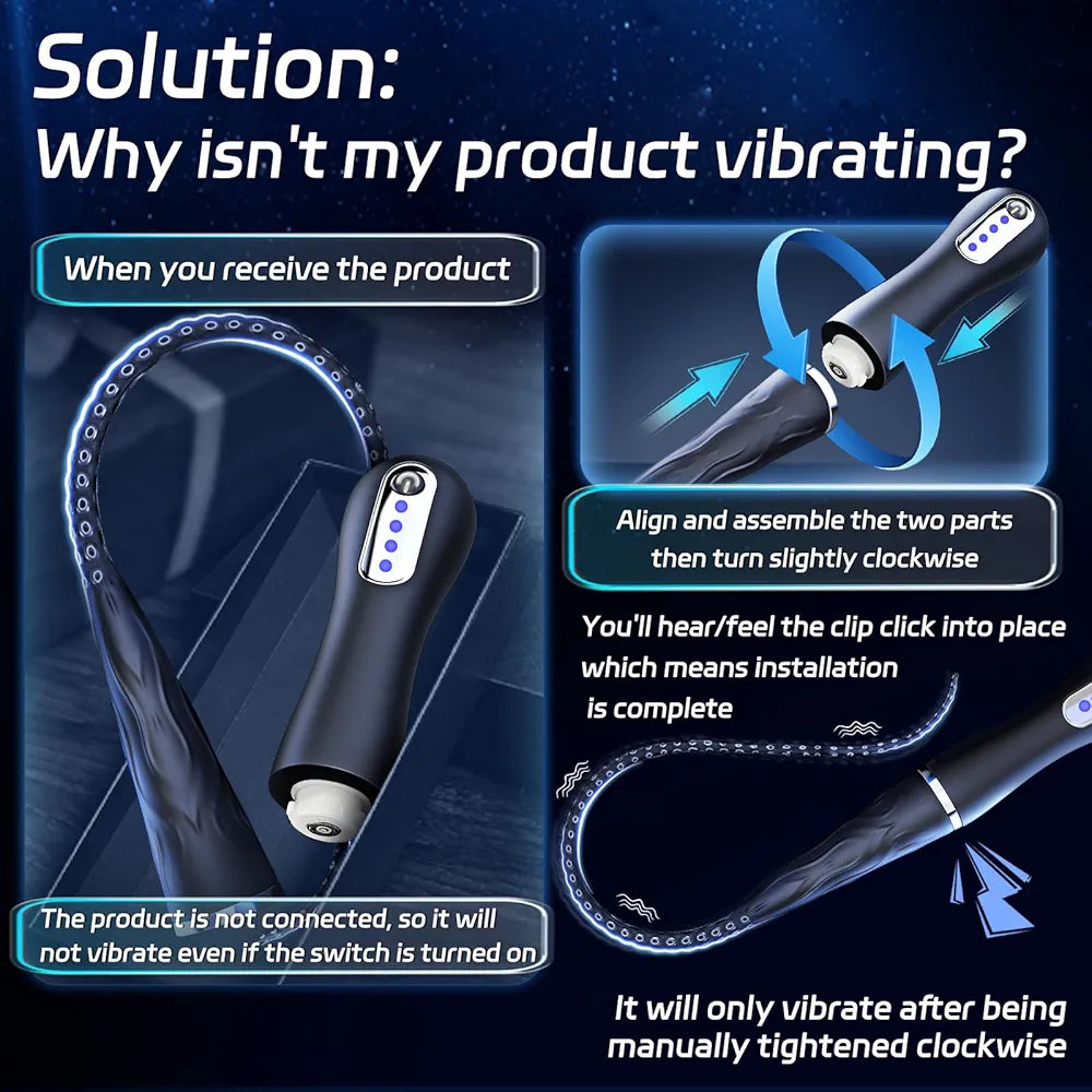 Ansunooxx Silicone Octopus Tentacle Urethral Sounding Rod and Prostate Massager with 10 Vibration Modes for BDSM Play