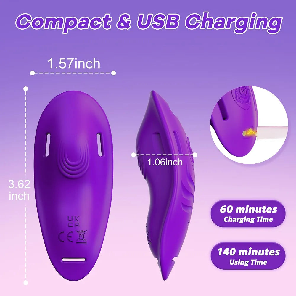 Premium App-Controlled Wearable Panty Vibrator with 9 Modes - Waterproof Rechargeable Clitoral Stimulator for Couples