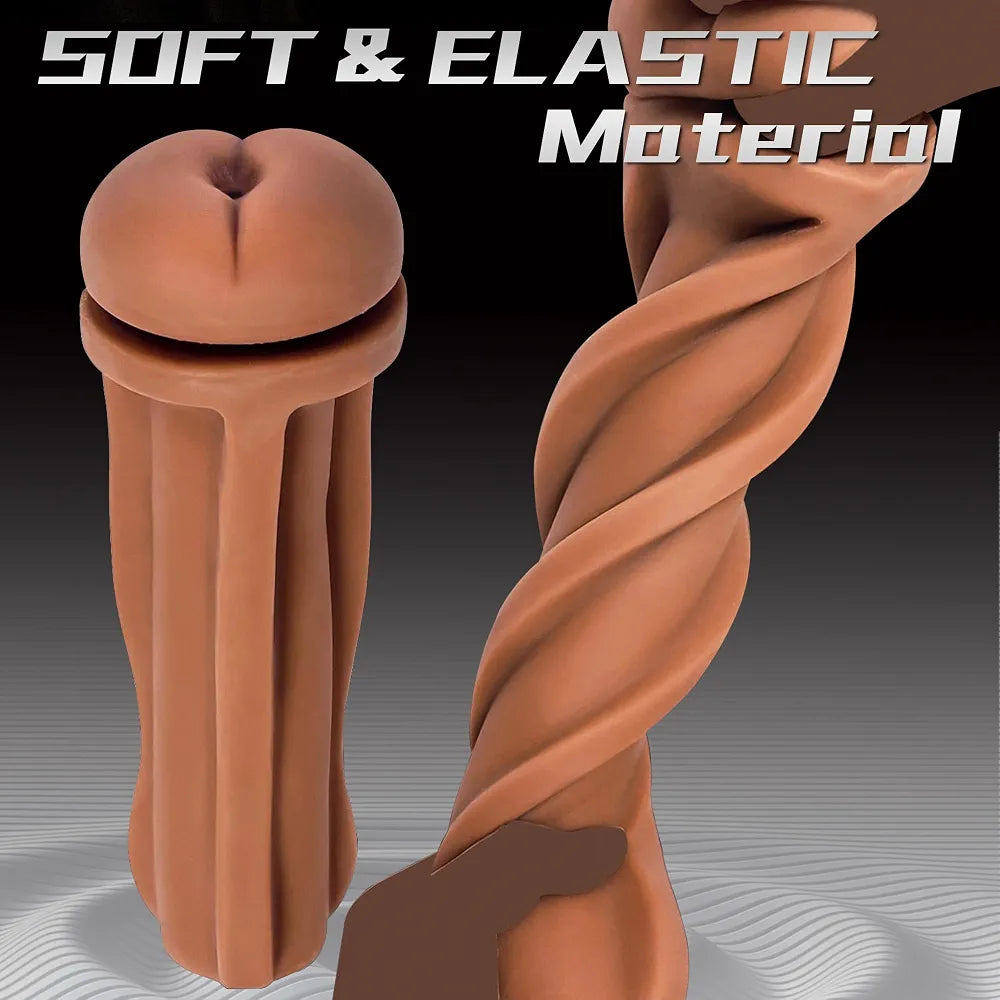 Realistic 8.5-Inch Anal Masturbation Cup for Men with Textured Internal Stimulation