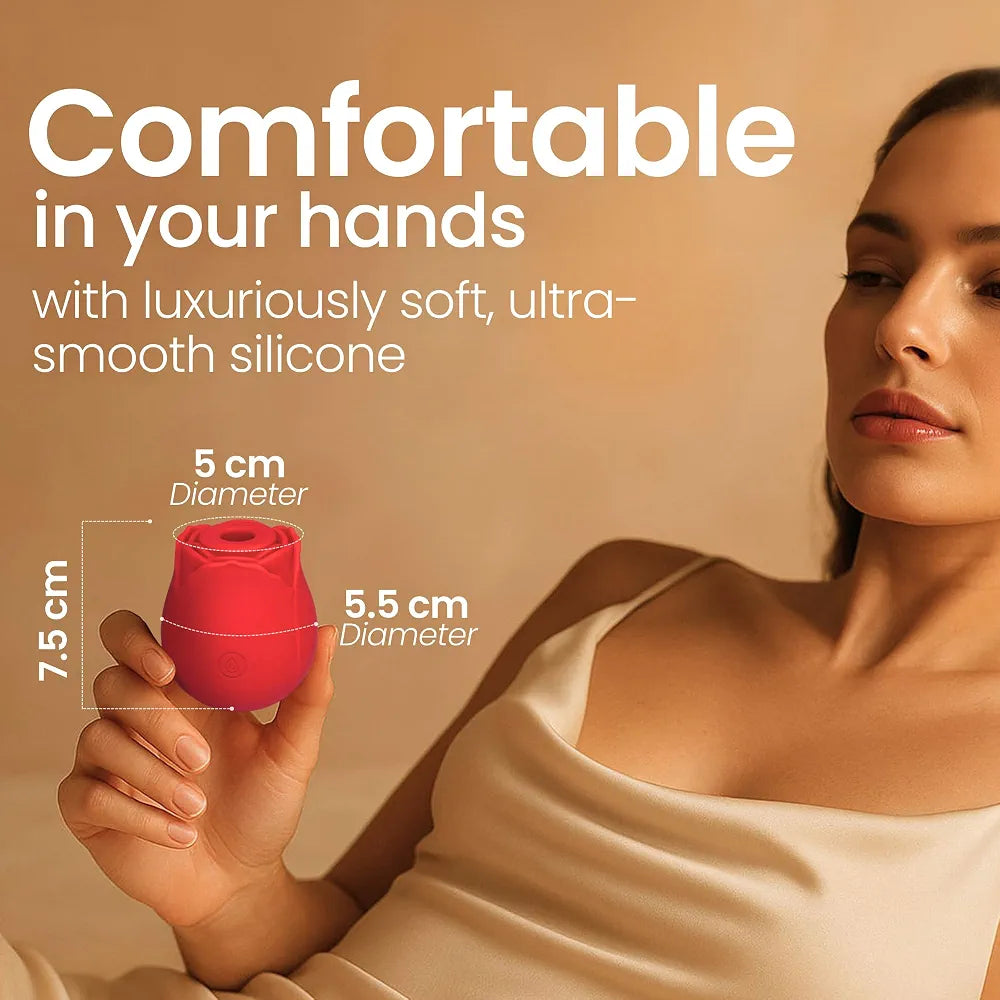 Rose-Shaped Clitoral Suction Vibrator with Multi-Mode Stimulation