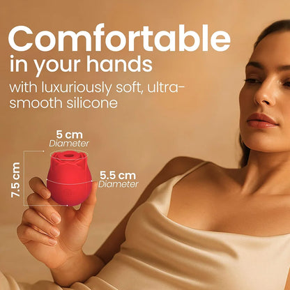 Rose-Shaped Clitoral Suction Vibrator with Multi-Mode Stimulation