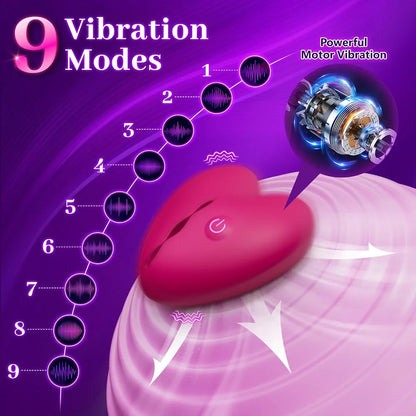 Murago Heart-Shaped App-Controlled Nipple Vibrator with 9 Modes