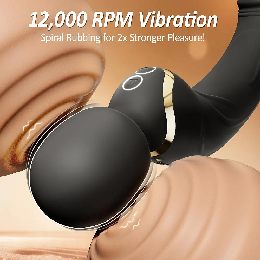 Premium Rechargeable Waterproof Wand Massager with 9 Vibration Modes for Targeted Stimulation