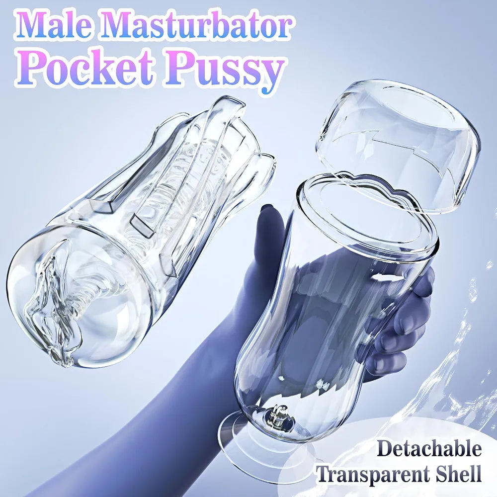 Realistic TPE Male Masturbation Sleeve with Suction Cup and 3D Texture