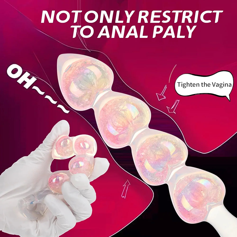 Beginner-Friendly Dual-Layer Silicone Heart-Shaped Anal Training Plug