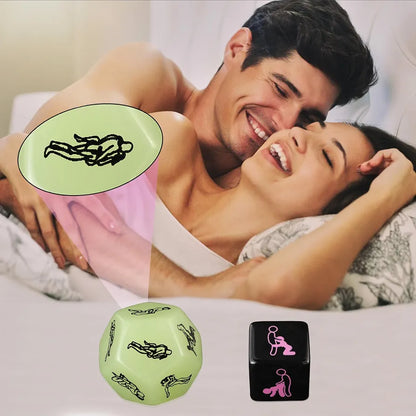 Glow-in-the-Dark Adult Couple's Bedroom Game Dice