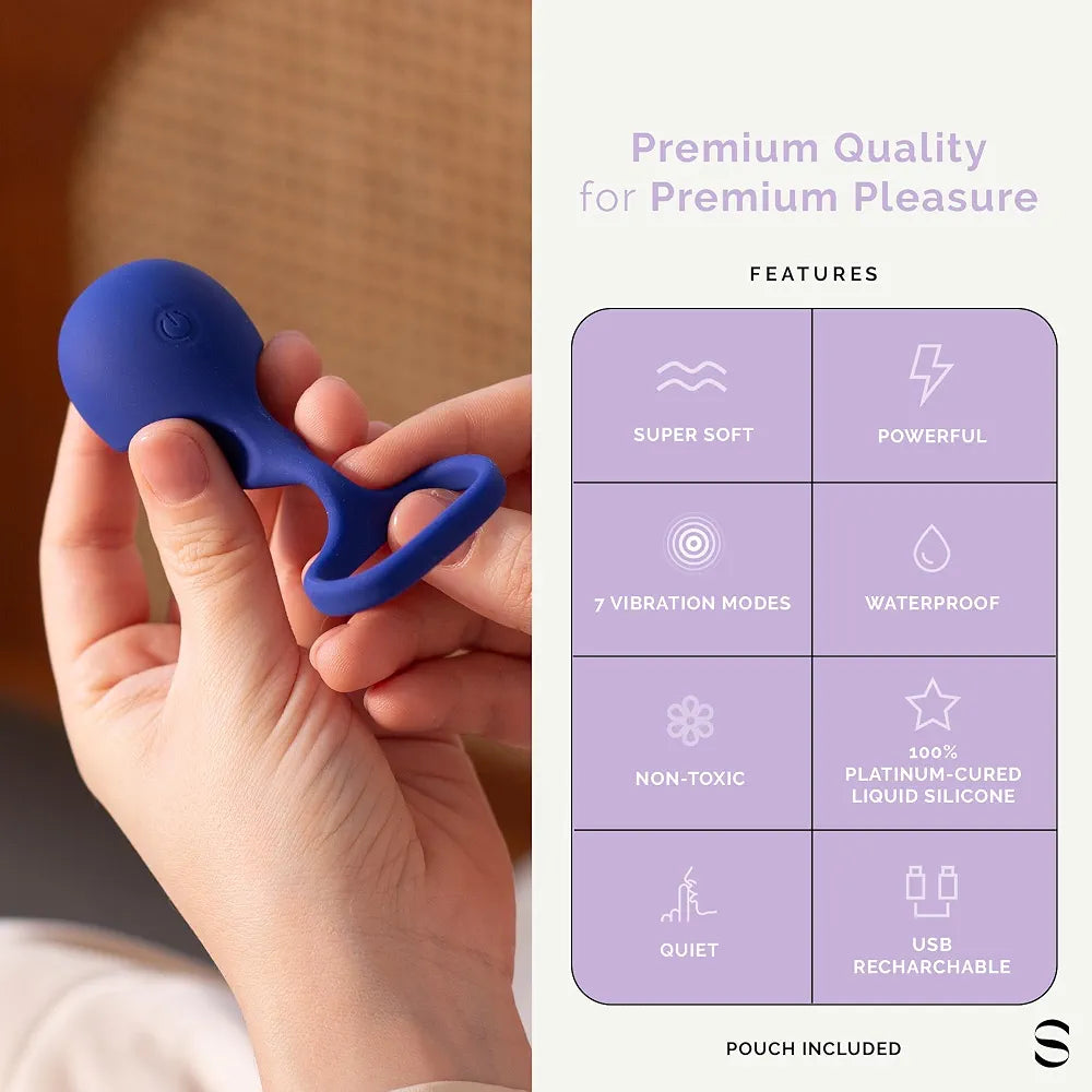 SEDUCTIFY Platinum Silicone Mini G-Spot Vibrator - 7 Modes, Waterproof & Travel-Friendly