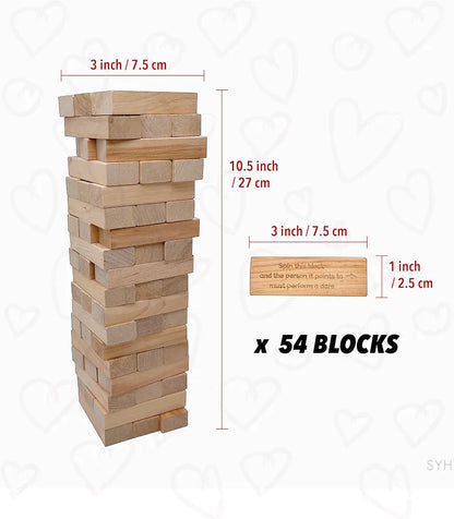 Intimate Dare Tower: 54 Flirty Challenges for Couples Date Night