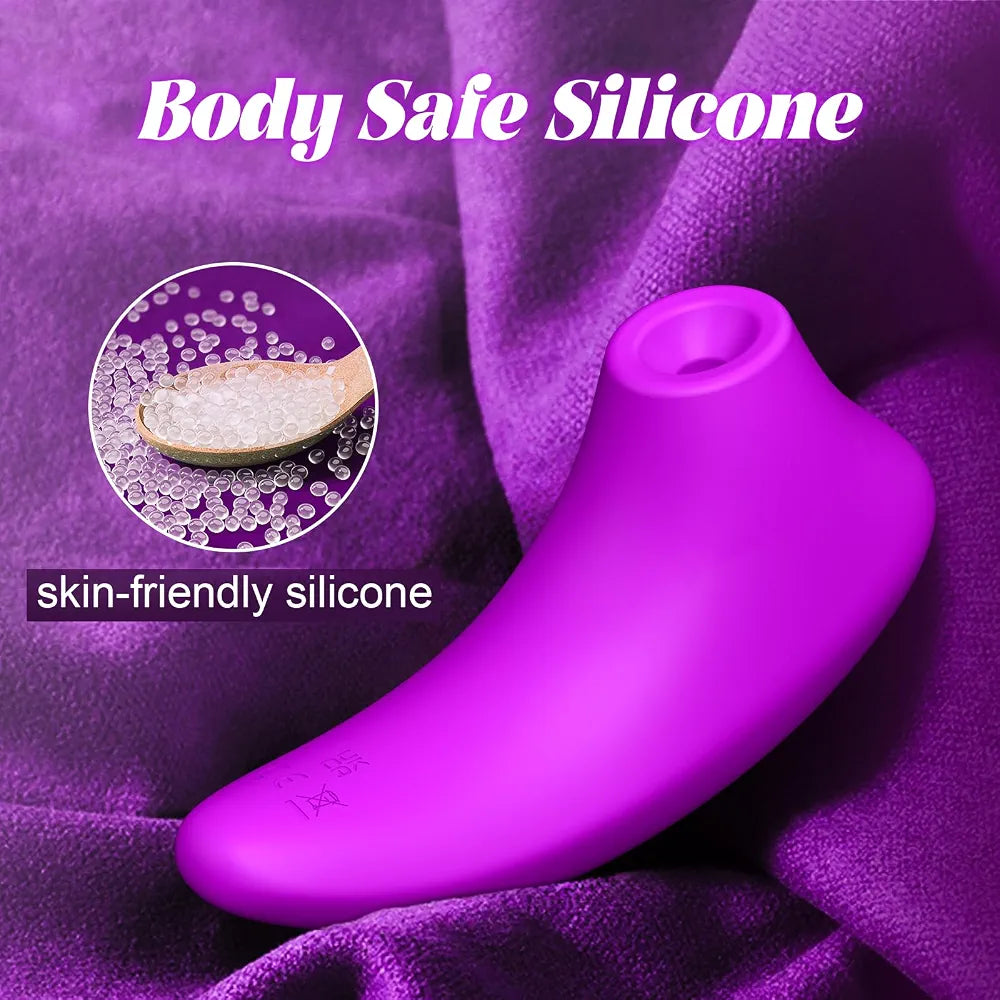 Purple Clitoral Suction and Vibration Stimulator with 10 Modes for Couples