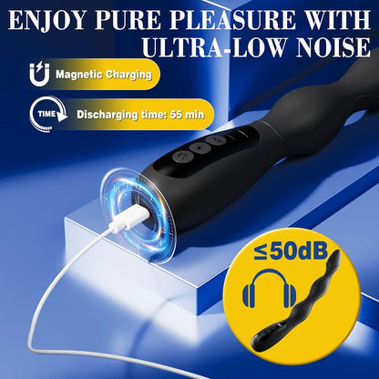 Advanced Multi-Mode Prostate Massager with Heating, Vibration, and Electric Stimulation