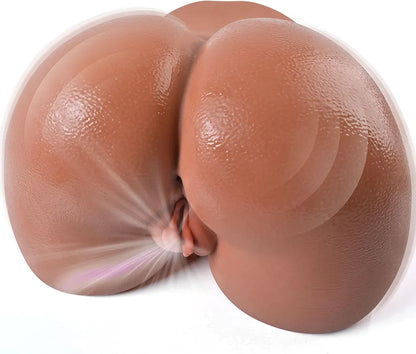 Realistic 12-Mode Sucking & 10-Mode Vibrating Automatic Male Masturbator with Dual Vagina and Anal Channels