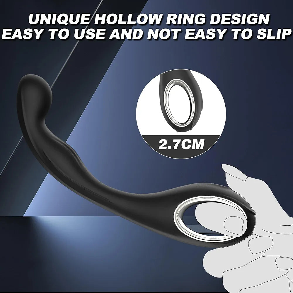 Ergonomic Dual-Purpose Prostate and G-Spot Massager with 10 Vibration Modes