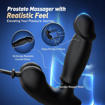 Premium Dual-Motor Prostate Massager and Anal Vibrator with Detachable Cock Rings