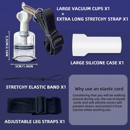 Professional 3-in-1 Penis Traction & Stretching Kit with Silicone Sleeve, Pump, and Adjustable Straps for Male Enhancement