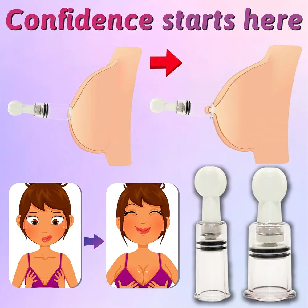 4-Piece Adjustable Clitoral and Nipple Suction Stimulator Set for Sensory Pleasure