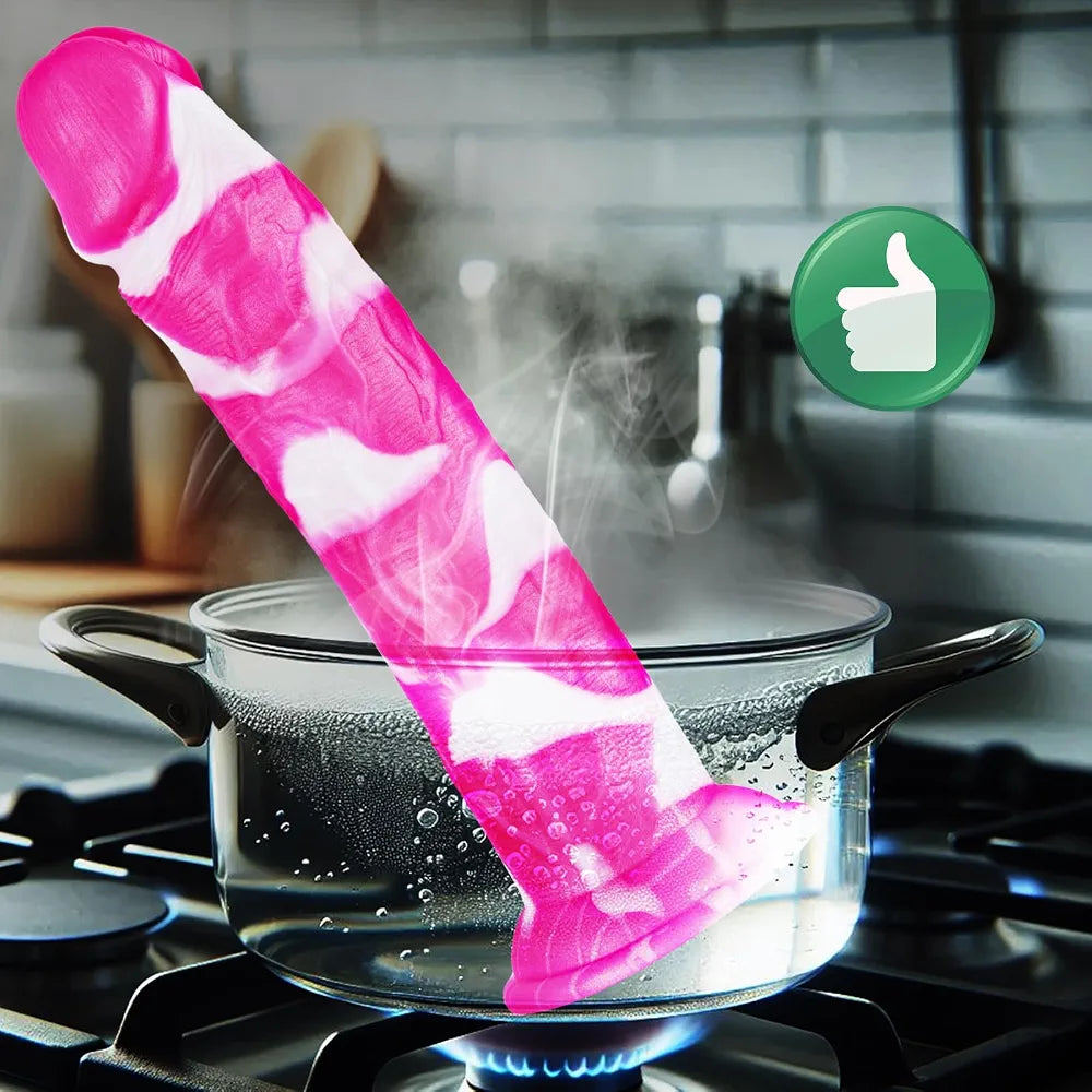 12-Inch Realistic Silicone Fantasy Dildo with Suction Cup - Extra Large and Thick