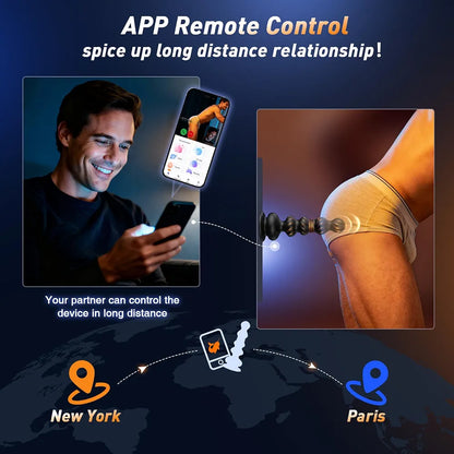 10-Mode Vibrating & Thrusting Anal Bead Trainer with Remote Control