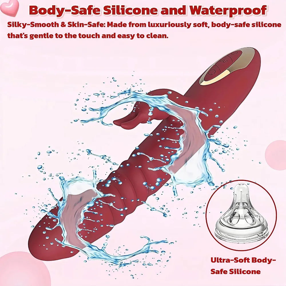 Dual-Action Rechargeable Rabbit Vibrator with Clitoral Suction and 16 Vibration Modes