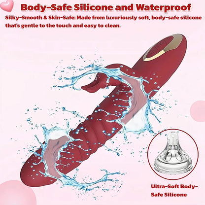 Dual-Action Rechargeable Rabbit Vibrator with Clitoral Suction and 16 Vibration Modes