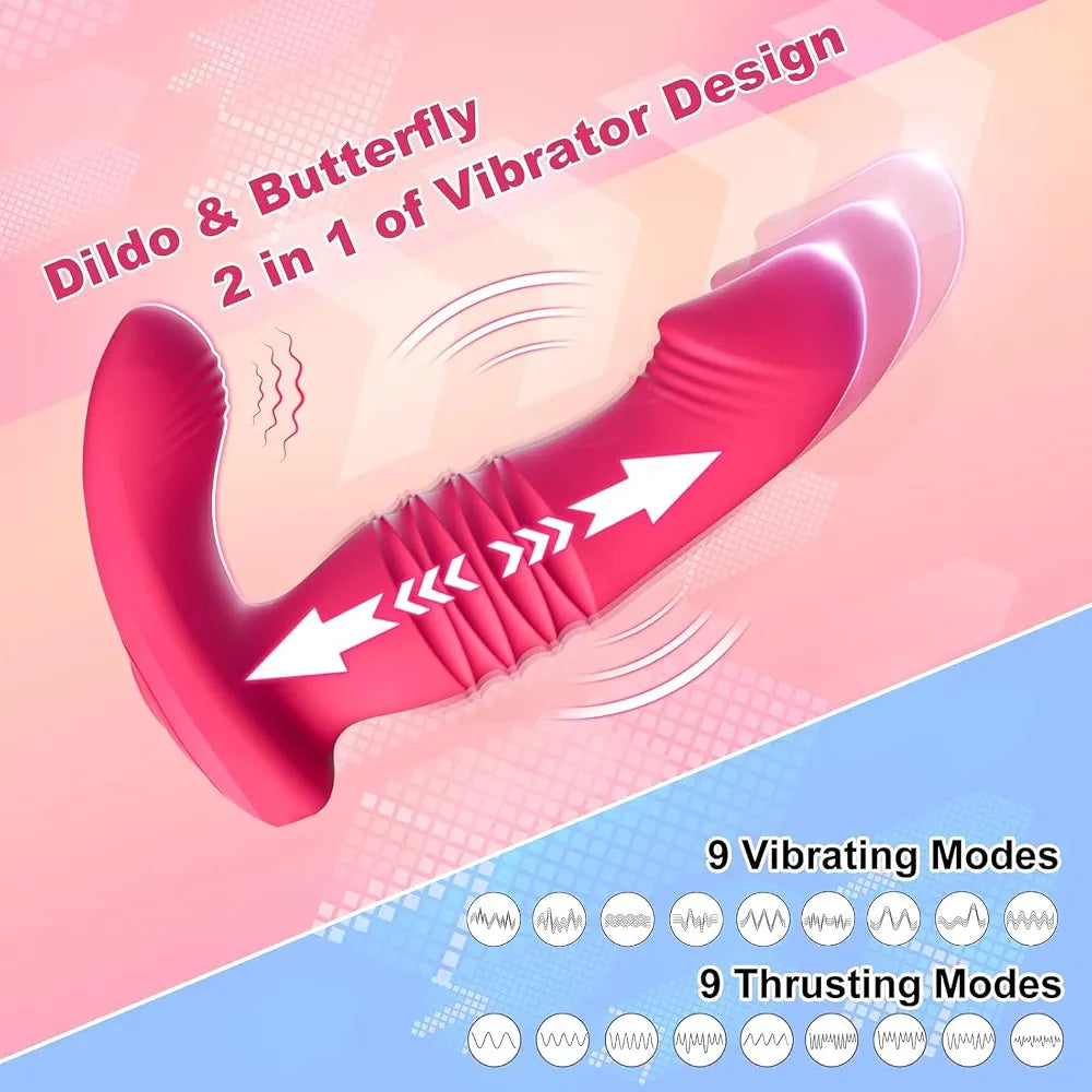 App-Controlled Wearable Thrusting G-Spot & Clitoral Vibrator with 9 Modes for Couples