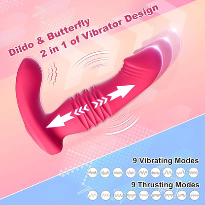 App-Controlled Wearable Thrusting G-Spot & Clitoral Vibrator with 9 Modes for Couples