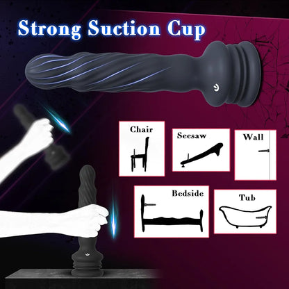 Remote-Controlled Rotating Prostate Massager with Suction Base and 7 Vibration Modes
