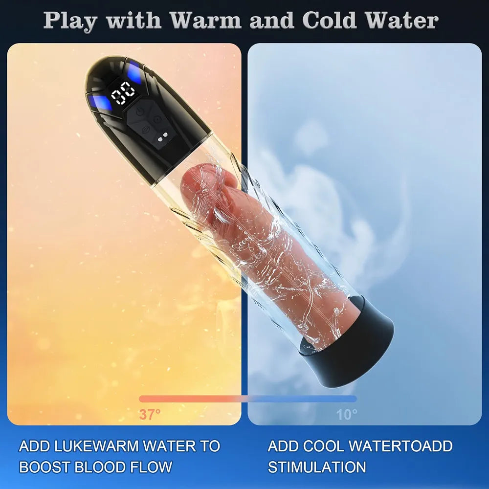 Electric Penis Pump Adult Sex Toys for Men Automatic Enlargers & Extend Pump for Men with 10 Erection Training Modes Male Masturbator Male Penis Pump Entender Pumps & Enlargers 