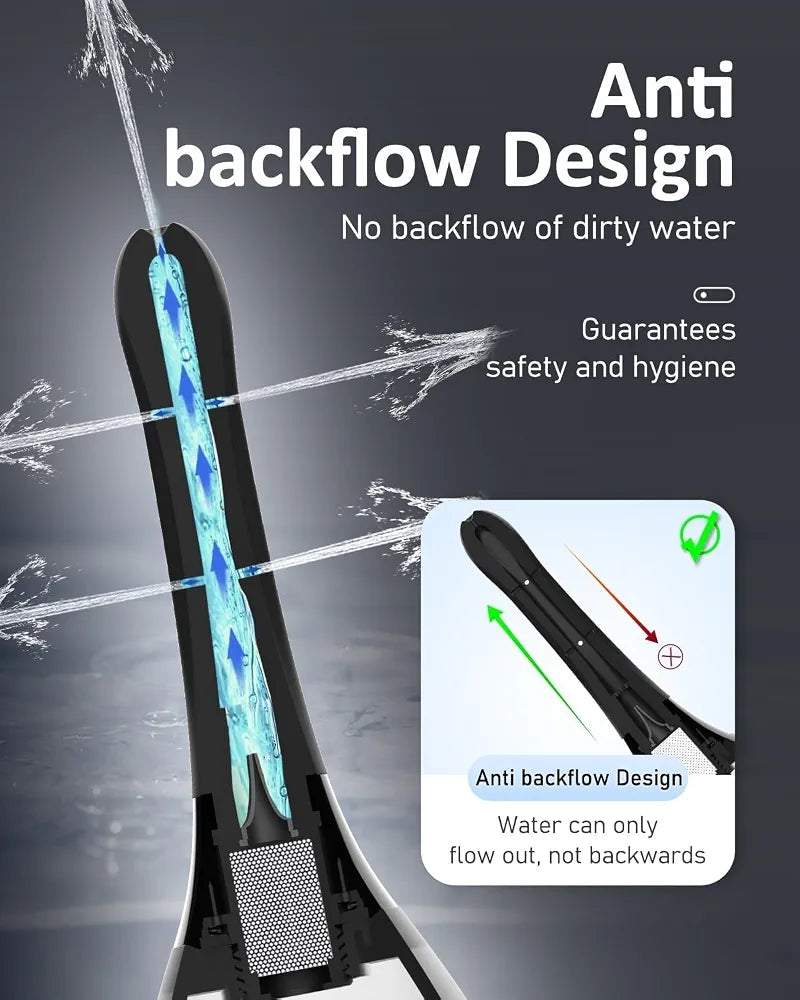 Reusable 7-Spout Anti-Backflow Enema Bulb and Shower Attachment for Colon Cleansing and Personal Hygiene