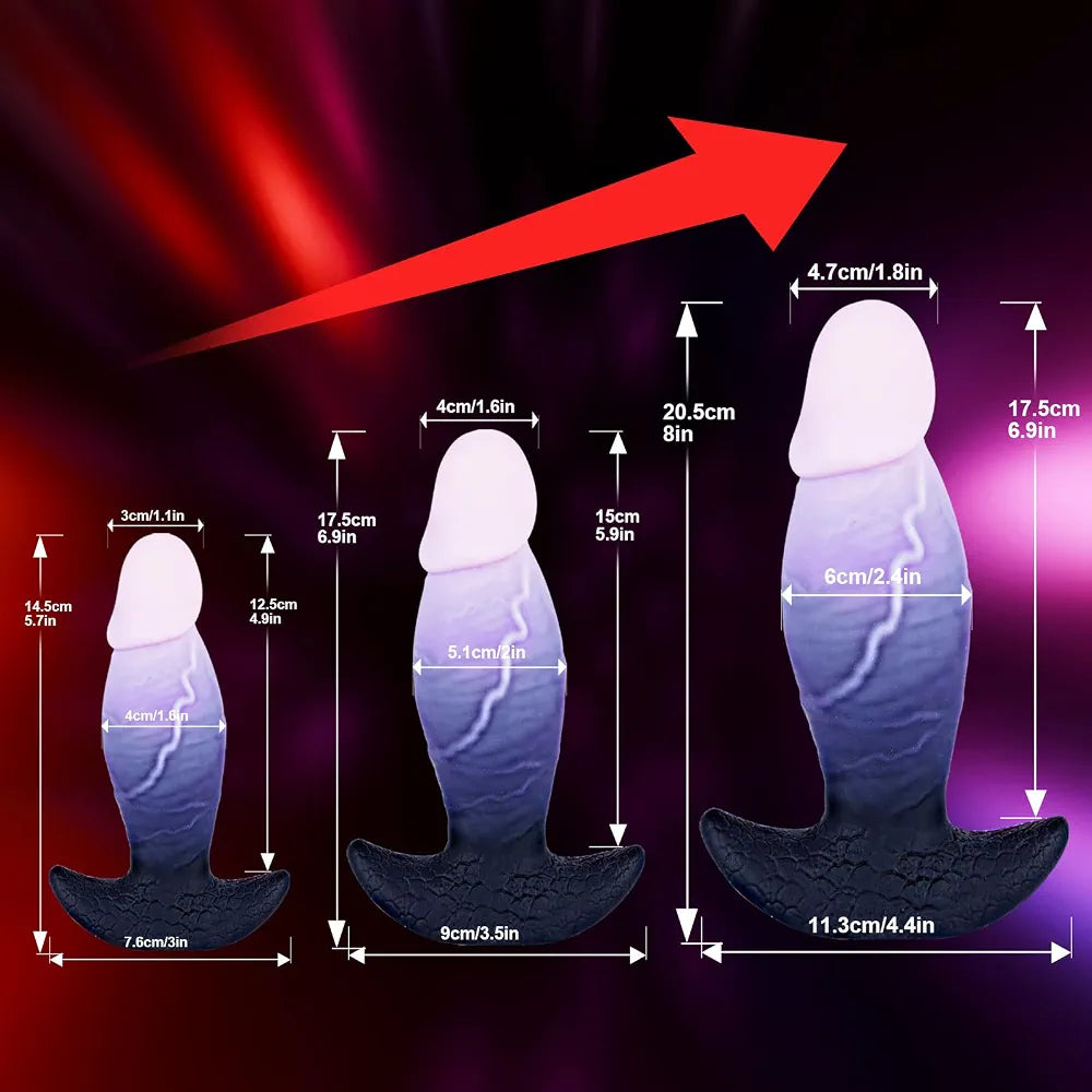 Silicone Fantasy Monster Anal Training Kit: 3-Piece Realistic Plug and Bead Set for Beginners and Advanced Users