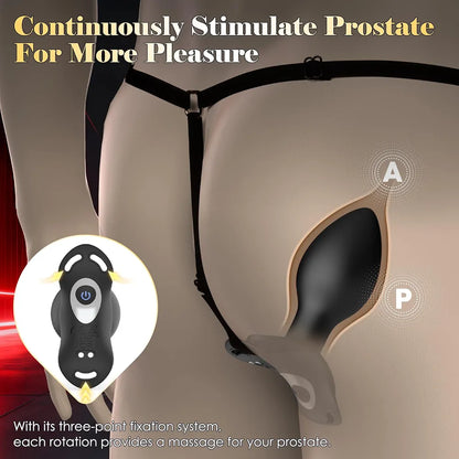 Rumpo Remote-Controlled Rotating Prostate Massager and Vibrating Anal Plug