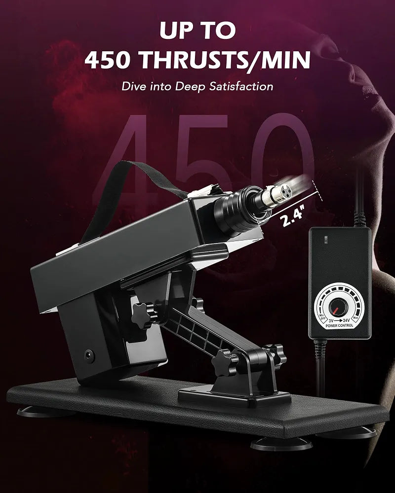 SENSUA Adjustable Automatic Thrusting Sex Machine with 6 Attachments and 3XLR Connector