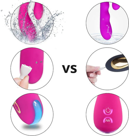 Premium Rechargeable Rabbit G-Spot & Clitoral Vibrator - Waterproof Dual-Stimulation Massager