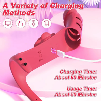 9-Mode Rechargeable G-Spot and Clitoral Stimulator Finger Vibrator